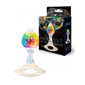 Яркая анальная пробка с ручкой - 8,5 см. - AnaLove