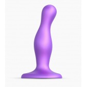 Фиолетовая насадка Strap-On-Me Dildo Plug Curvy size S - Strap-on-me - купить с доставкой в Волжском