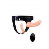 Женский страпон с 2 насадками, вибрацией и пультом ДУ - Erowoman-Eroman - купить с доставкой в Волжском