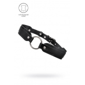 Черный кожаный чокер-ошейник со скруглёнными углами - Pecado - купить с доставкой в Волжском