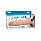 Телесный пустотелый фаллопротез 9’’ Hollow Silicone Strap-On - 24,1 см. - Pipedream - купить с доставкой в Волжском