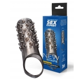 Дымчатая насадка на пенис с выпуклостями - 12 см. - Sex Expert - в Волжском купить с доставкой