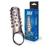 Дымчатая насадка на пенис с выпуклостями - 11 см. - Sex Expert - в Волжском купить с доставкой