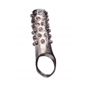 Дымчатая насадка на пенис с выпуклостями - 11 см. - Sex Expert - в Волжском купить с доставкой