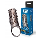 Дымчатая насадка на пенис с шипами и выпуклостями - 12,5 см. - Sex Expert - в Волжском купить с доставкой