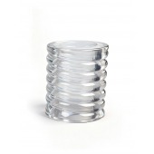 Прозрачная сквозная насадка на пенис с ребрышками - Sex Expert - в Волжском купить с доставкой