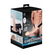 Телесный полый страпон с вибрацией Erection Agents - 24,1 см. - NMC - купить с доставкой в Волжском