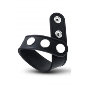 Черное эрекционное кольцо на кнопках - Blush Novelties - в Волжском купить с доставкой