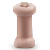 Телесный люминесцентный двусторонний мастурбатор Tasha - Blush Novelties - в Волжском купить с доставкой