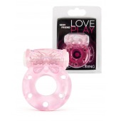 Розовое эрекционное виброкольцо с бабочкой - 1137 - в Волжском купить с доставкой