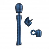 Синий вибромассажёр с насадками Man.wand Edgy - Manwan - в Волжском купить с доставкой