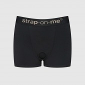 Черные трусики-боксеры для фиксации насадок Strap-on-me Harness Lingerie Allure - size XS - Strap-on-me - купить с доставкой в Волжском