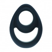 Черное эрекционное кольцо Double Ergo Silicone Cockring - Shots Media BV - в Волжском купить с доставкой