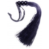 Черная силиконовая плетка - 25,4 см. - Boys of Toys - купить с доставкой в Волжском