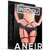 Черные стрепы на бёдра Aneir - Intoyou - купить с доставкой в Волжском
