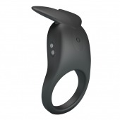 Черное перезаряжаемое виброкольцо Carlton - Baile - в Волжском купить с доставкой