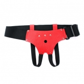 Красные трусики со штырьком для насадки - БДСМ Арсенал - купить с доставкой в Волжском