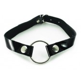 Кляп с кольцом и лаковым ремешком - БДСМ Арсенал - купить с доставкой в Волжском