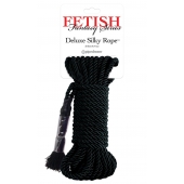 Черная веревка для фиксации Deluxe Silky Rope - 9,75 м. - Pipedream - купить с доставкой в Волжском