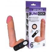 Фаллическая насадка Харнесс UNICOCK 6  с вибрацией - 18 см. - LOVETOY (А-Полимер) - купить с доставкой в Волжском