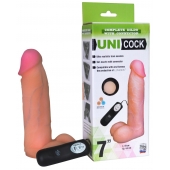 Фаллическая насадка Харнесс UNICOCK 7  с вибрацией - 19 см. - LOVETOY (А-Полимер) - купить с доставкой в Волжском