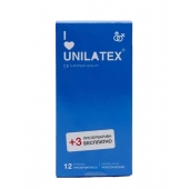 Классические презервативы Unilatex Natural Plain - 12 шт. + 3 шт. в подарок - Unilatex - купить с доставкой в Волжском