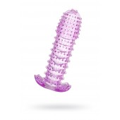 Гелевая фиолетовая насадка с шипами - 12 см. - Toyfa Basic - в Волжском купить с доставкой