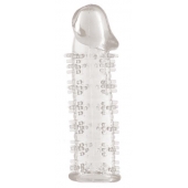 Гелевая прозрачная насадка с шипами - 12 см. - Toyfa Basic - в Волжском купить с доставкой