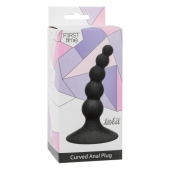 Чёрная анальная пробка Ribbed Plug Black - 10,5 см. - Lola Games