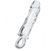 Прозрачная насадка с петлёй для фиксации - 14 см. - ToyFa - в Волжском купить с доставкой