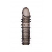 Дымчатая закрытая насадка ToyFa XLover с чешуйками и пупырышками - 13,5 см. - ToyFa - в Волжском купить с доставкой