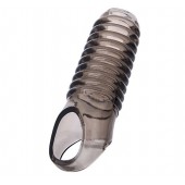 Дымчатая насадка с рёбрышками и подхватом мошонки ToyFa XLover - 12,5 см. - ToyFa - в Волжском купить с доставкой