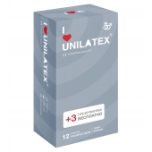 Презервативы с рёбрами Unilatex Ribbed - 12 шт. + 3 шт. в подарок - Unilatex - купить с доставкой в Волжском