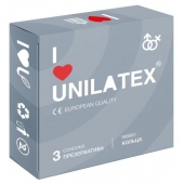 Презервативы с рёбрами Unilatex Ribbed - 3 шт. - Unilatex - купить с доставкой в Волжском