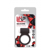 Чёрное эрекционное виброкольцо LIT-UP SILICONE STIMU RING 3 BLACK - Dream Toys - в Волжском купить с доставкой