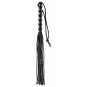 Чёрная мини-плеть из резины Rubber Mini Whip - 22 см. - Blush Novelties - купить с доставкой в Волжском