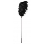 Стек с большим чёрным пером Large Feather Tickler - 65 см. - Blush Novelties - купить с доставкой в Волжском