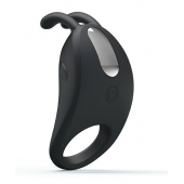 Чёрное эрекционное кольцо с вибрацией Rabbit Vibrator - Baile - в Волжском купить с доставкой