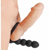 Насадка для двойного проникновения Double Fun Cock Ring with Double Penetration Vibe - XR Brands - в Волжском купить с доставкой