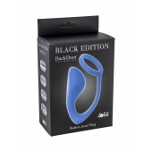 Синее эрекционное кольцо с анальной пробкой Button Anal Plug - Lola Games - в Волжском купить с доставкой