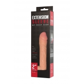 Телесная насадка-удлинитель Extension sleeve с подхватом - 17 см. - Sitabella - в Волжском купить с доставкой