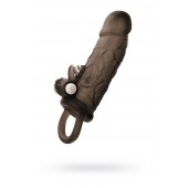 Чёрная насадка на пенис Toyfa XLover с вибрацией - ToyFa - в Волжском купить с доставкой