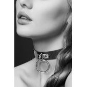 Узенький ошейник из полиуретана с кольцом - Bijoux Pour Toi - купить с доставкой в Волжском