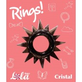 Чёрное эрекционное кольцо Rings Cristal - Lola Games - в Волжском купить с доставкой