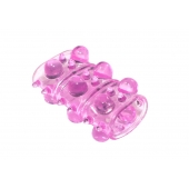 Розовая насадка на пенис Rings Armour - Lola Games - в Волжском купить с доставкой