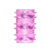 Розовая насадка на пенис Rings Armour - Lola Games - в Волжском купить с доставкой