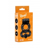 Чёрное эрекционное кольцо Rings Treadle с подхватом - Lola Games - в Волжском купить с доставкой