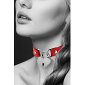 Красный чокер с замком в форме сердца - Bijoux Pour Toi - купить с доставкой в Волжском