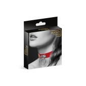 Красный узенький чокер с кольцом - Bijoux Pour Toi - купить с доставкой в Волжском