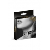 Чёрный чокер с кольцом в форме сердца - Bijoux Pour Toi - купить с доставкой в Волжском